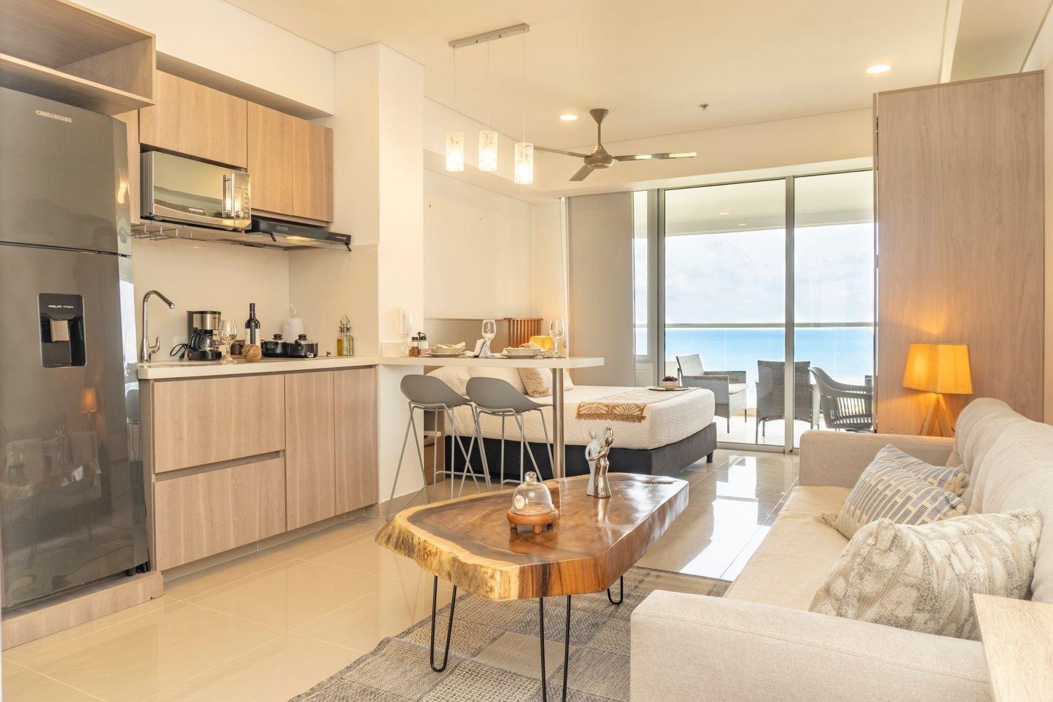 Cb625 En Crespo Con Atardecer Frente Al Mar Apartamento *