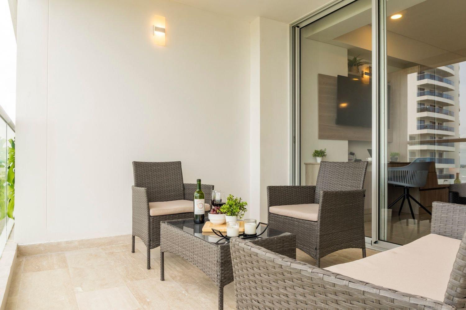 Apartamento Cb625 En Crespo Con Atardecer Frente Al Mar Cartagena